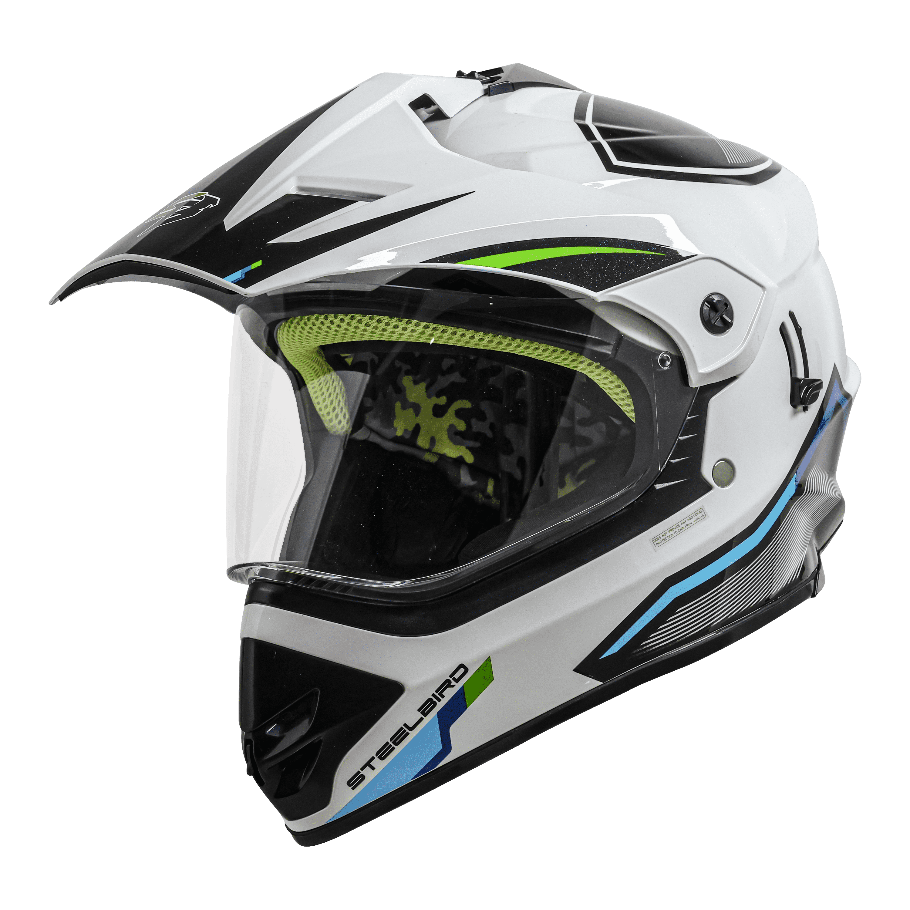 SBH-13 RACER GLOSSY WHITE WITH GREEN